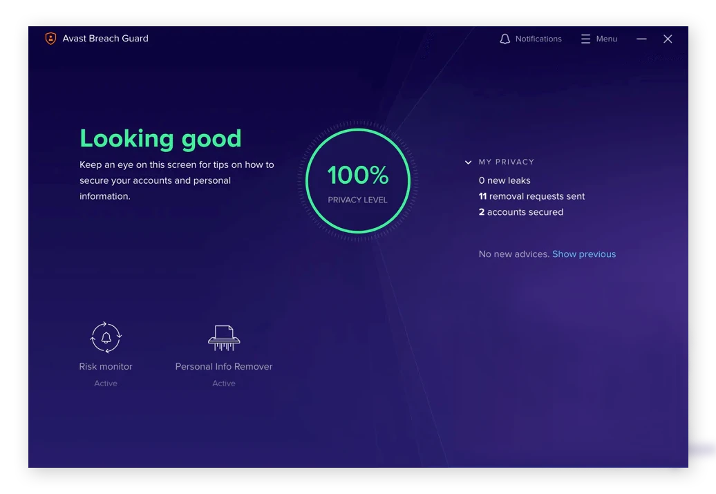 适用于 Windows 10 的 Avast BreachGuard黑暗网监控工具